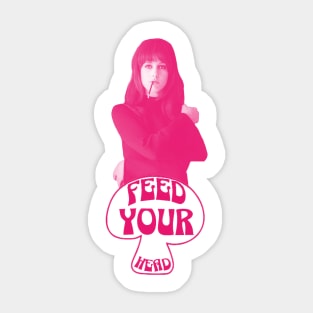 Feed Your Head (Hot Pink and White) Sticker